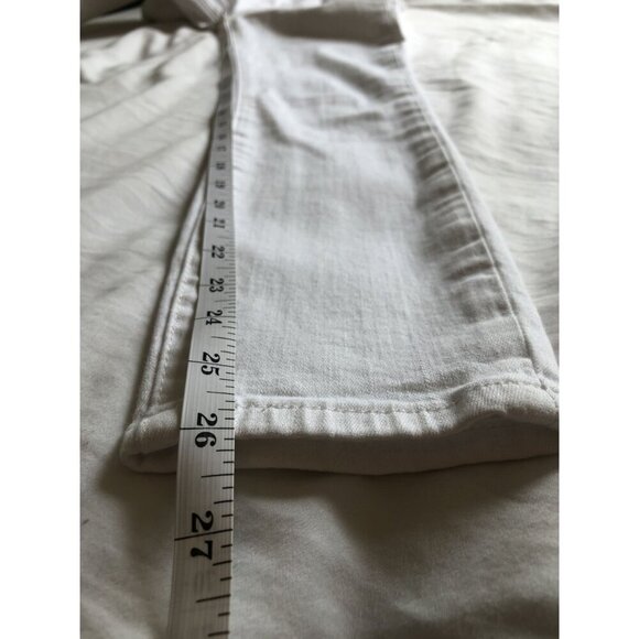Frame Women's Le Skinny De Jeanne Crop Jeans Size 25 White Mid Rise Coastal - Picture 11 of 11